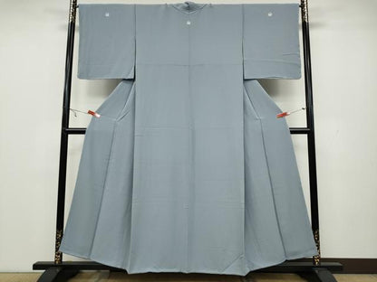 平和屋着物●上質な色無地 霞地紋 淡藤色 正絹 逸品 未使用 CAAX4548ut
