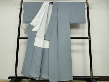 平和屋着物●上質な色無地 霞地紋 淡藤色 正絹 逸品 未使用 CAAX4548ut
