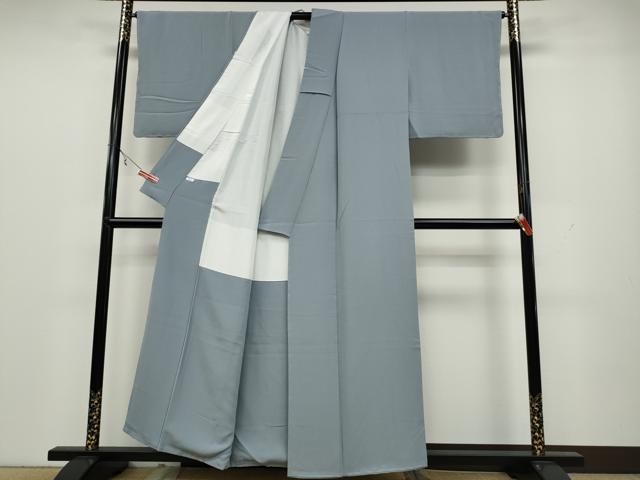 平和屋着物●上質な色無地 霞地紋 淡藤色 正絹 逸品 未使用 CAAX4548ut