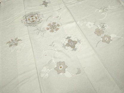 平和屋着物●訪問着 総刺繍 正倉院花文 金銀糸 正絹 逸品 CAAX4551ut