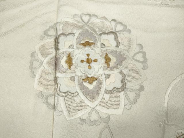平和屋着物●訪問着 総刺繍 正倉院花文 金銀糸 正絹 逸品 CAAX4551ut