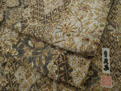 平和屋着物●二代目更甚　江戸更紗　小紋　吉祥花文　正絹　逸品　CAAX4553ut