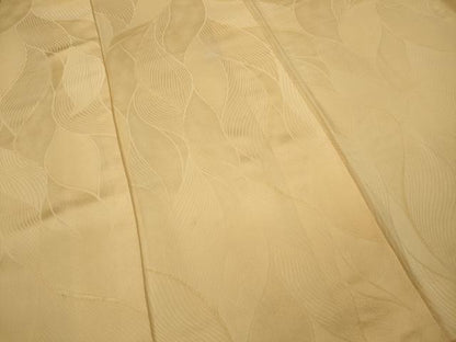 平和屋着物●上質な色無地　舞葉地紋　杏色　正絹　逸品　CAAX4556ut