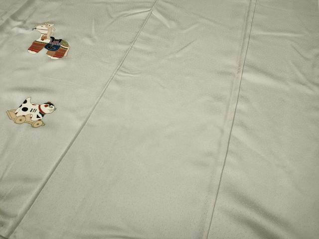 平和屋着物●訪問着　刺繍　動物玩具文　正絹　逸品　CAAX4559ut