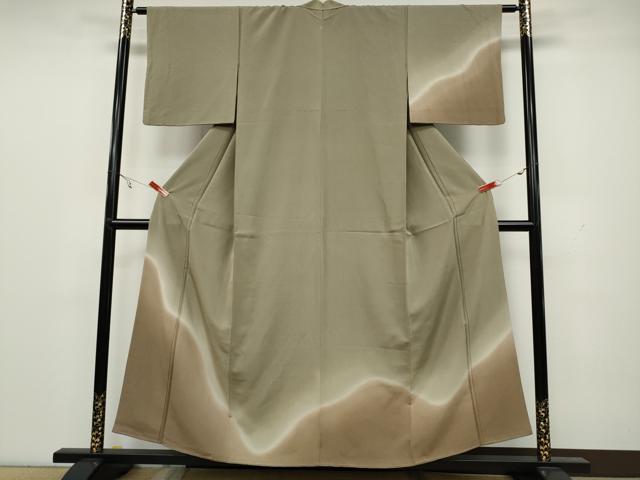 平和屋着物●訪問着 江戸小紋 霞文 鮫小紋柄 暈し染め 正絹 逸品 CAAX4560ut