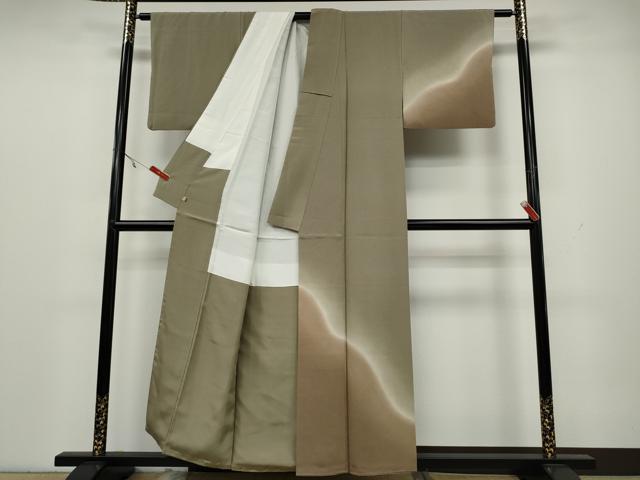 平和屋着物●訪問着 江戸小紋 霞文 鮫小紋柄 暈し染め 正絹 逸品 CAAX4560ut