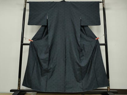平和屋着物●本場大島紬　麻の葉文様　正絹　逸品　CAAX4561ut