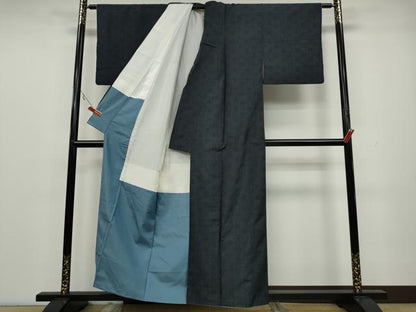 平和屋着物●本場大島紬　麻の葉文様　正絹　逸品　CAAX4561ut