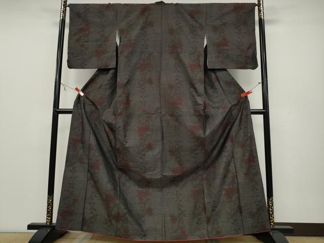 平和屋着物●本場大島紬 更紗花唐草立涌文 正絹 逸品 CAAX4562ut