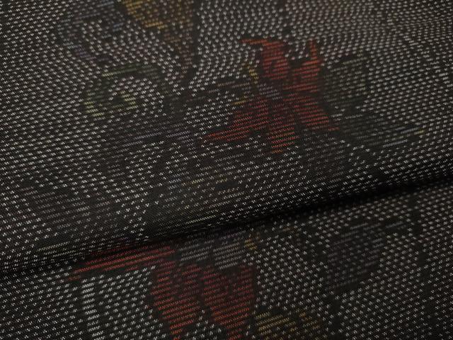 平和屋着物●本場大島紬 更紗花唐草立涌文 正絹 逸品 CAAX4562ut