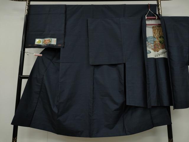 平和屋着物●男性 本場大島紬 アンサンブル 80亀甲 総詰め 証紙付き 正絹 逸品 CAAX4569ut