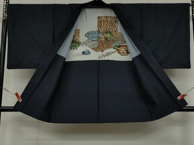 平和屋着物●男性 本場大島紬 アンサンブル 80亀甲 総詰め 証紙付き 正絹 逸品 CAAX4569ut