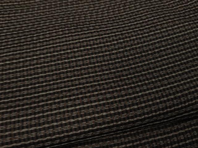 平和屋着物●男性 本場大島紬 アンサンブル 格子柄 正絹 逸品 CAAX4571ut