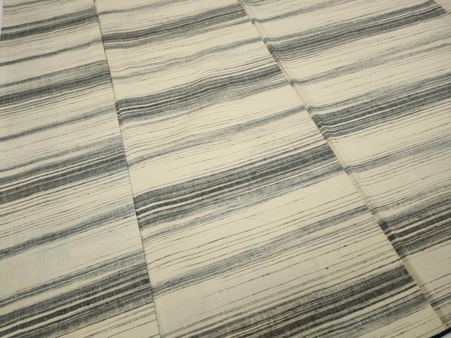 平和屋着物●上質な紬 横段霞文 正絹 逸品 CAAX4578ut