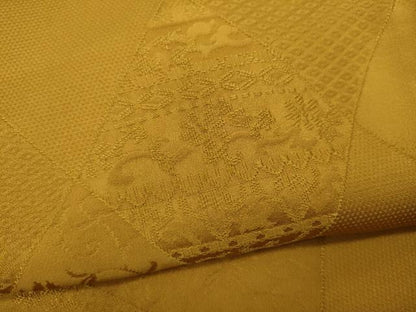 平和屋着物●上質な色無地 菱花地紋 櫨染色 正絹 逸品 CAAX4590ut