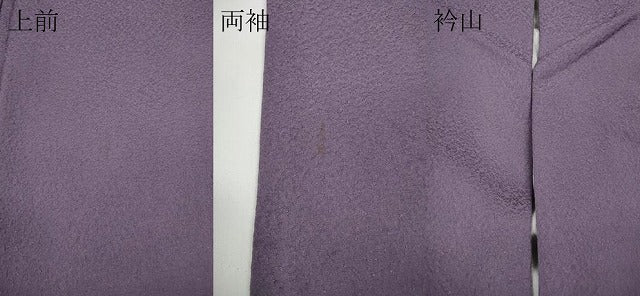 平和屋着物●上質な色無地 霞地紋 古代紫色 正絹 逸品 CAAX4596ut