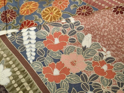 平和屋着物●訪問着　駒刺繍　吉祥草花文　金彩　正絹　逸品　CAAX4618ut