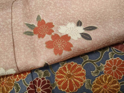 平和屋着物●訪問着　駒刺繍　吉祥草花文　金彩　正絹　逸品　CAAX4618ut