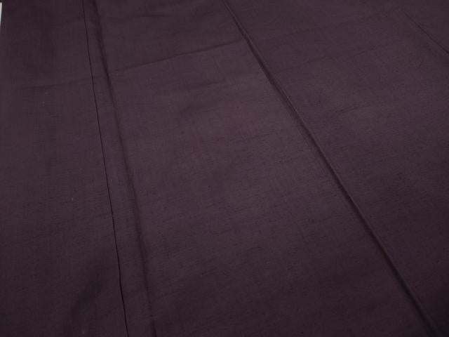 平和屋着物●上質な紬 滅紫色 正絹 逸品 CAAX4624ut