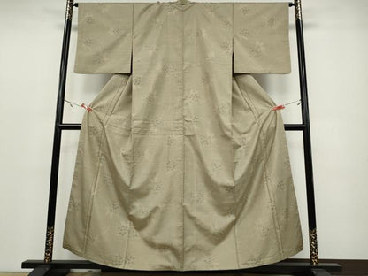 平和屋着物●本場大島紬 9マルキ 草花文 正絹 逸品 CAAX4633ut