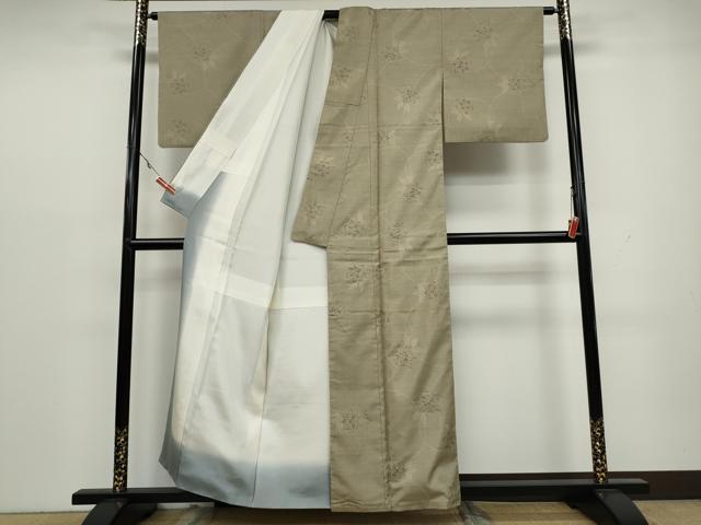 平和屋着物●本場大島紬 9マルキ 草花文 正絹 逸品 CAAX4633ut