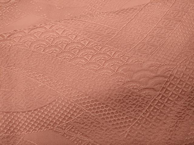 平和屋着物●上質な色無地　流線花地紋　東雲色　正絹　逸品　未使用　CAAX4680ut