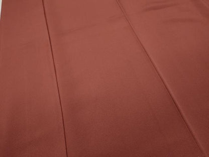 平和屋着物●上質な色無地 甚三紅色 反端付き 正絹 逸品 CAAX4694ut