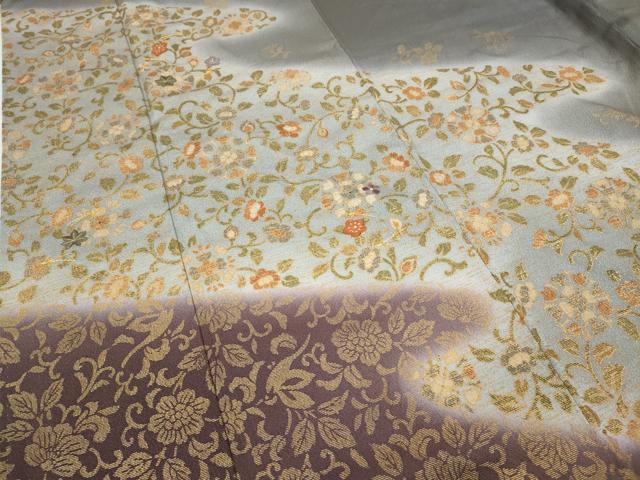 平和屋着物●訪問着 駒刺繍 更紗花唐草文 暈し染め 金彩 正絹 逸品 CAAX4699ut