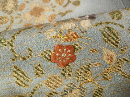 平和屋着物●訪問着 駒刺繍 更紗花唐草文 暈し染め 金彩 正絹 逸品 CAAX4699ut