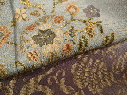 平和屋着物●訪問着 駒刺繍 更紗花唐草文 暈し染め 金彩 正絹 逸品 CAAX4699ut
