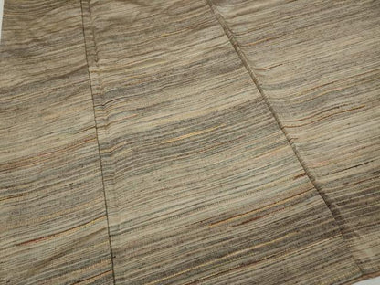 平和屋着物●上質な紬 横段文 正絹 逸品 CAAX4703ut