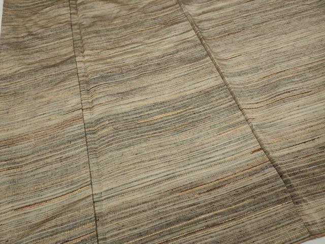 平和屋着物●上質な紬 横段文 正絹 逸品 CAAX4703ut