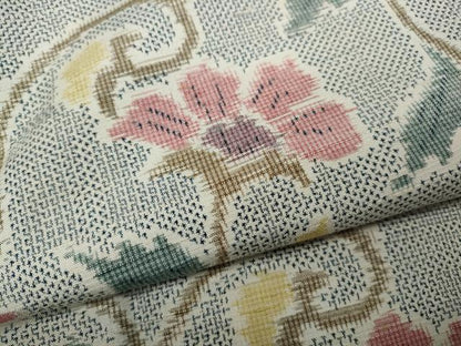 平和屋着物●上質な紬 更紗花唐草文 正絹 逸品 CAAX4704ut