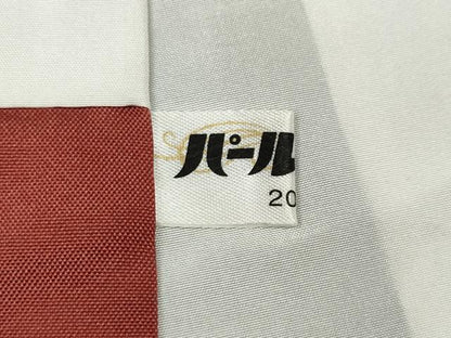 平和屋着物●上質な紬 横段花唐草文 正絹 逸品 CAAX4707ut