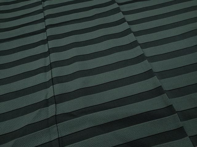 平和屋着物●上質なお召 180亀甲 横段文 正絹 逸品 CAAX4708ut