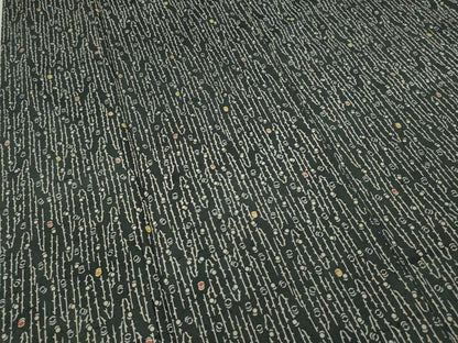 平和屋着物●上質な小紋 紬地 型染め 吉祥文 正絹 逸品 CAAX4718ut