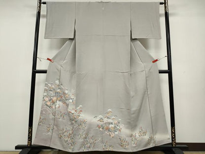 平和屋着物●豪華色留袖　流水風景草花文　暈し染め　金彩　正絹　逸品　CAAX4720ut