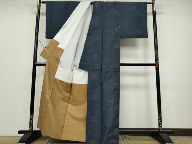 平和屋着物●本場大島紬 7マルキ 吉祥間道 正絹 逸品 CAAX4733ut