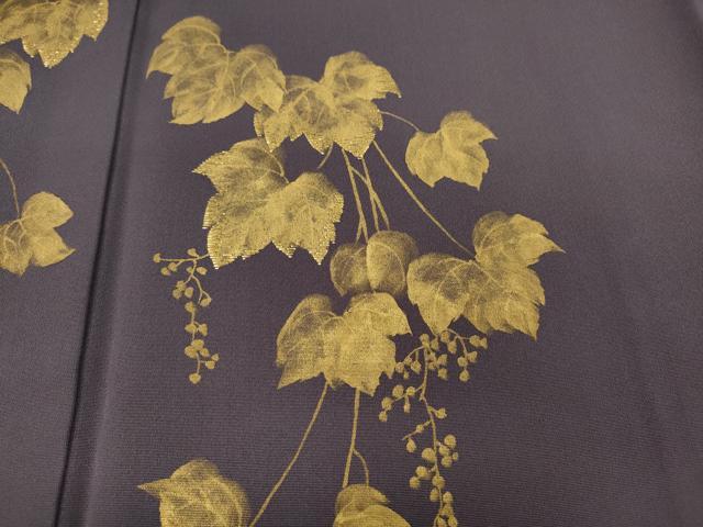 平和屋着物●訪問着 作家物 手描き 竹屋町刺繍 流水蔦の葉文 金彩 正絹 逸品 CAAX4737ut