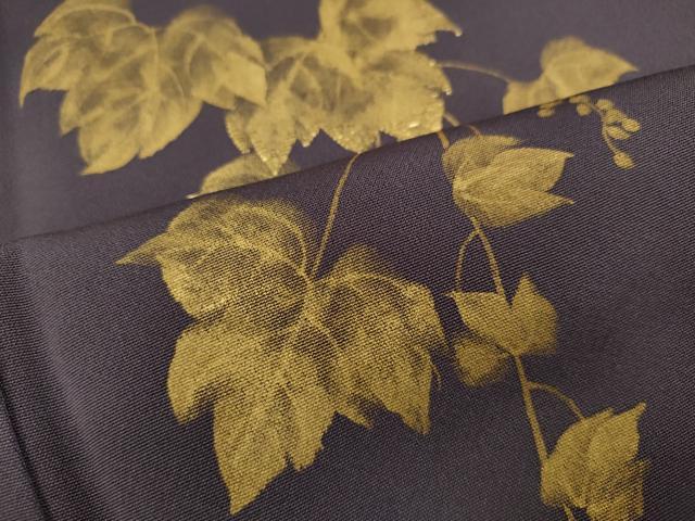 平和屋着物●訪問着 作家物 手描き 竹屋町刺繍 流水蔦の葉文 金彩 正絹 逸品 CAAX4737ut