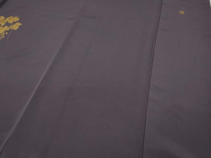 平和屋着物●訪問着 作家物 手描き 竹屋町刺繍 流水蔦の葉文 金彩 正絹 逸品 CAAX4737ut