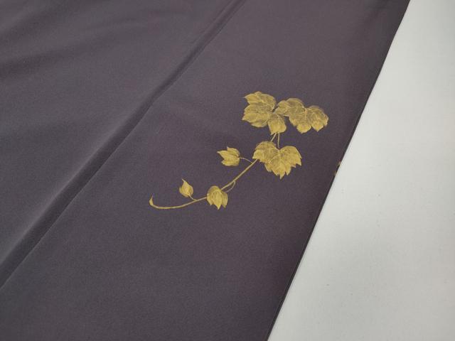平和屋着物●訪問着 作家物 手描き 竹屋町刺繍 流水蔦の葉文 金彩 正絹 逸品 CAAX4737ut