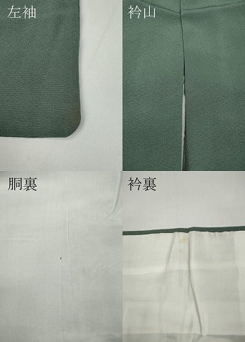 平和屋着物●上質な色無地 利休鼠色 正絹 逸品 CAAX4743ut