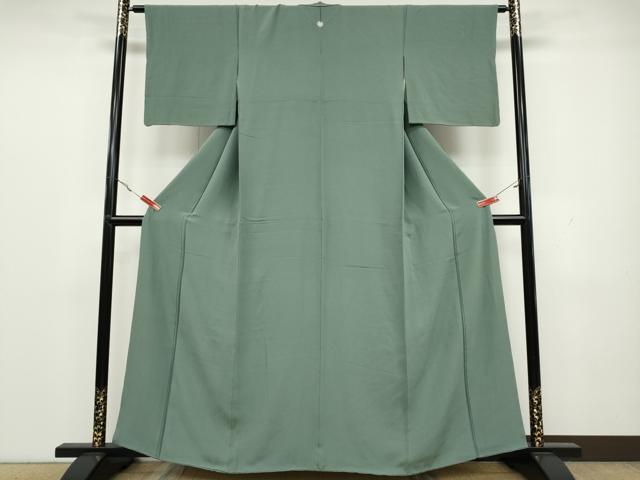 平和屋着物●上質な色無地 利休鼠色 正絹 逸品 CAAX4743ut