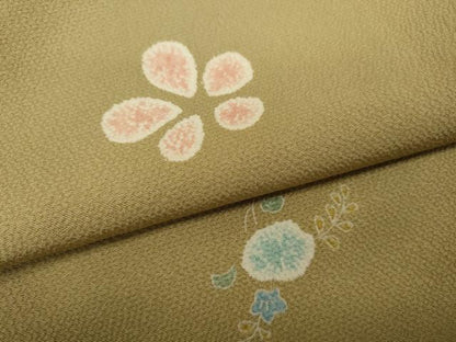 平和屋着物●上質な小紋 舞花文 正絹 逸品 CAAX4768ut