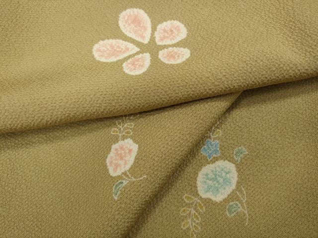 平和屋着物●上質な小紋 舞花文 正絹 逸品 CAAX4768ut