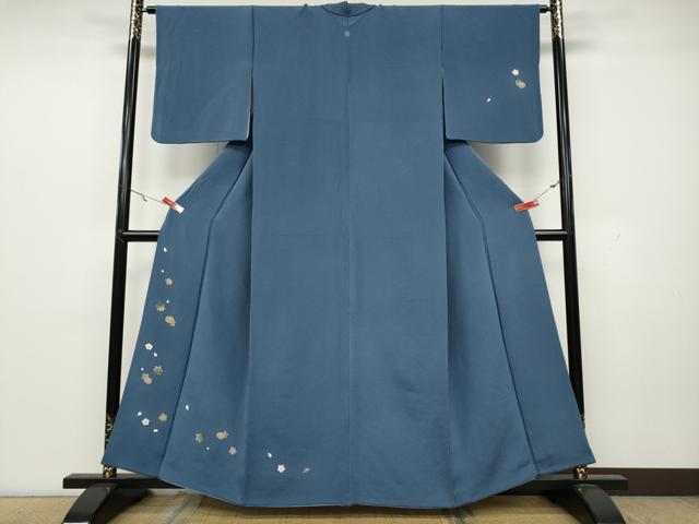平和屋着物●訪問着 万寿菊 舞葉文 金彩 鬼しぼ縮緬 正絹 逸品 CAAX4771ut