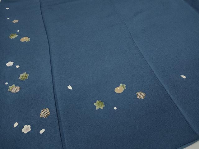 平和屋着物●訪問着 万寿菊 舞葉文 金彩 鬼しぼ縮緬 正絹 逸品 CAAX4771ut