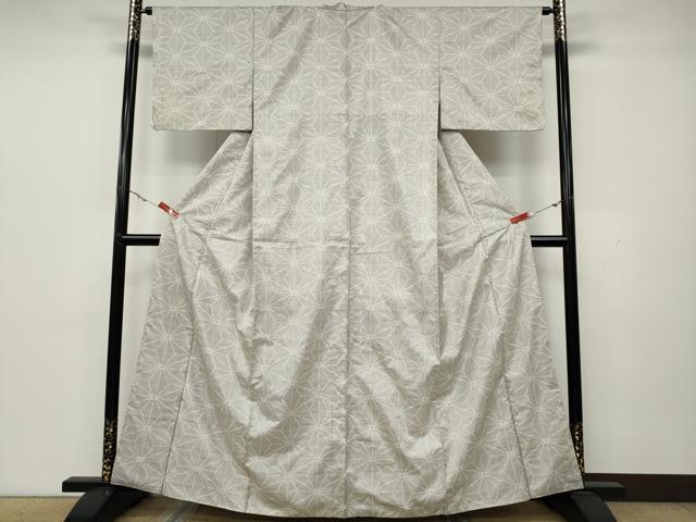 平和屋着物●本場大島紬　白大島　7マルキ　麻の葉文様　高島屋扱い　正絹　逸品　CAAX4776ut