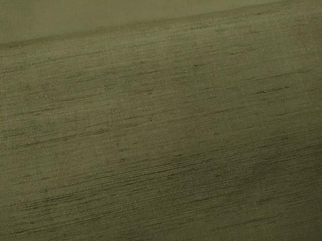 平和屋着物●上質な紬 鶸茶色 正絹 逸品 未使用 CAAX4777ut